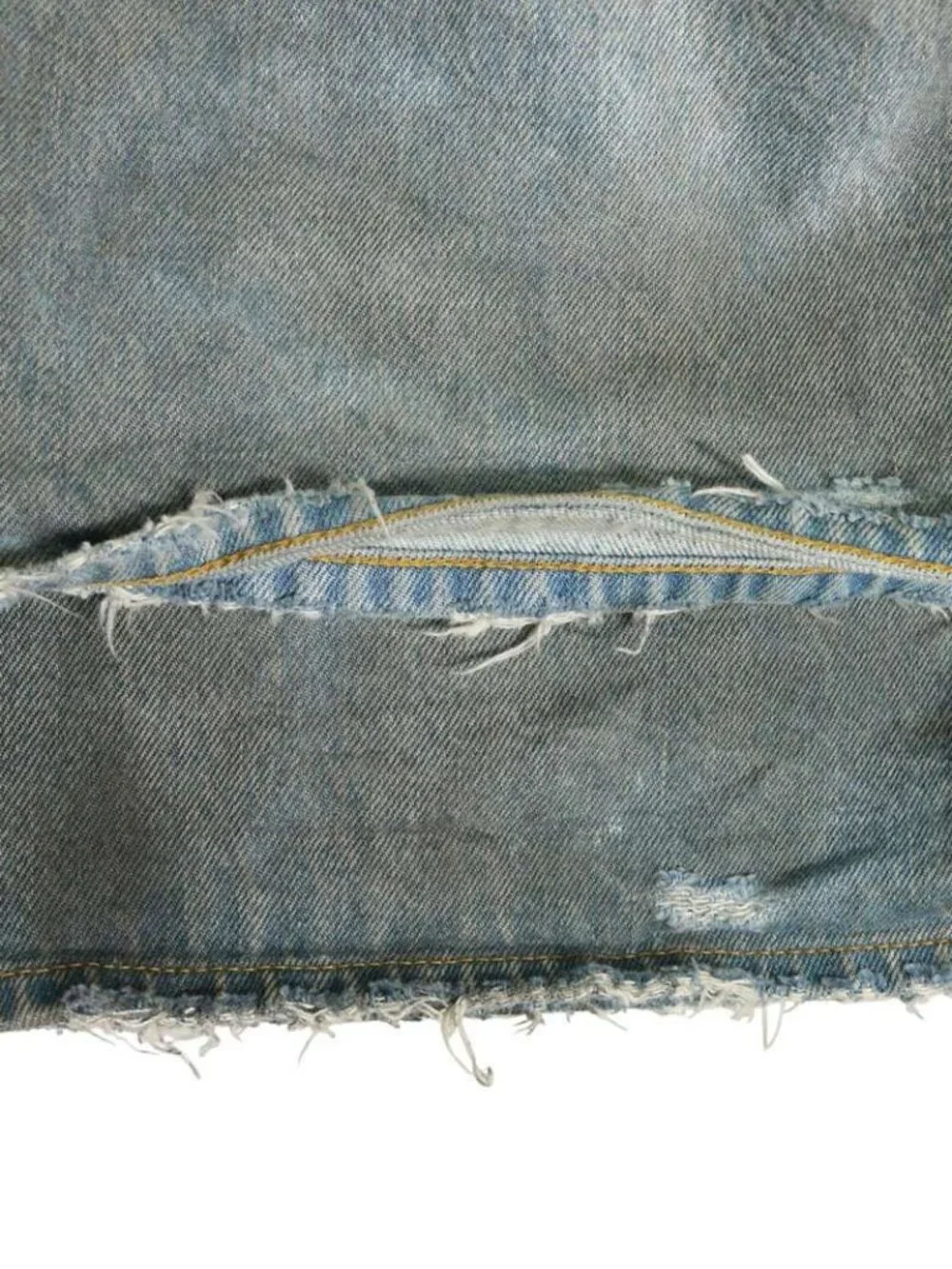 Balenciaga Distressed Patched Pocket Baggy Denim Pants XS Jeans